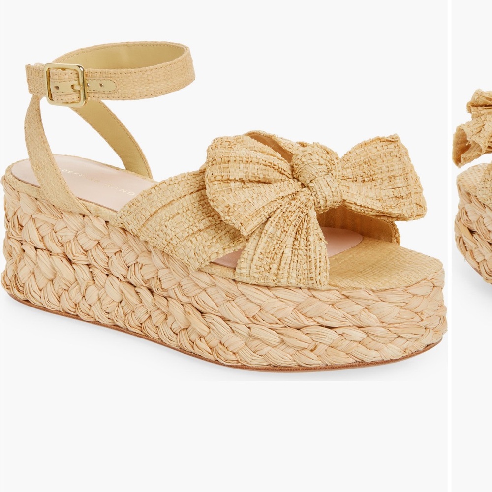 Loeffler Randall Gaby Pleated Bow
Braided Raffia Platform
Sandal (Women)